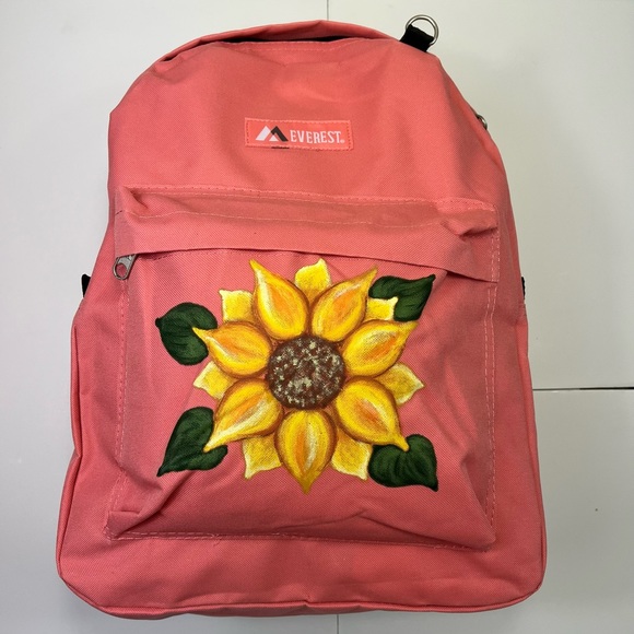 Everest Handbags - Sunflower Backpack by Everest Hand Painted